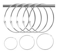 Namalu 5 Stück 150mm Leibchen Ringe Warenring Schlüsselringe Große Metallring zum Aufhängen Gürtelring Buchringe 15 cm Edelstahl Ringe für Schlüssel Tasche Schal Kleidung Fußball Trainingsleibchen