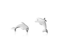 namana Delphin-Ohrstecker für Damen und Teenager-Mädchen aus 925 Sterling Silber, niedliche tierförmige kleine Ohrstecker für Kinder in einem Delphin-Design in 925 Silber, Tierschmuck für Madchen