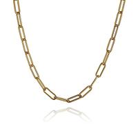 namana Gold Paperclip-Kette Halskette für Frauen, 50cm lange Kette für Damen, Gold-Ketten für Frauen und Mädchen, Chunky Gold Kette für Damen, Goldkette für Damen mit Schmuckbeutel