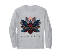 Namaste Lotus Blume Zen Buddhismus Yogi Buddhist Buddha Yoga Langarmshirt
