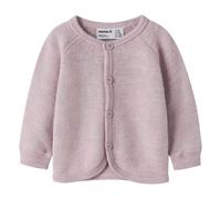 name it - 100% Merinowolle Baby Cardigan Jacke - Violet Ice 56