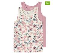 NAME IT Mädchen Nmftank Top 2p Nostalgia Flower Noos, Nostalgia Rose, 104