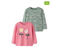name it 2er-Set: Longsleeve "Velda" in Rosa - Größe 122/128 | Kinder Longsleeves
