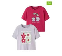 name it 2er-Set: Shirts "Henisa" in Lila - Größe 104 | Kinder Oberteile
