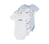 NAME IT 3er Pack Baby Jungen Bodys aus Bio-Baumwolle Heather-62