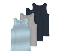 NAME IT 4er-Pack Unterhemden 110 blau/grau