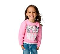 Sweatshirt NAME IT "NMFABARA HELLOK NREG SWEAT BRU NOOS SKY", Mädchen, Gr. 92, rosa (begonia pink), Sweatware, Obermaterial: 95% Baumwolle, 5% Elasthan, bedruckt, regular fit normal, Rundhals, Rippbün