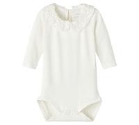 NAME IT Baby Girls NBFTYLLA LS NOOS Langarm Body, White Alyssum, 80