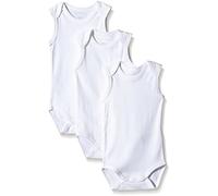 NAME IT Baby-Jungen NITBODY Tank NB NOOS Body, Weiß (Bright White), 50 (3er Pack)