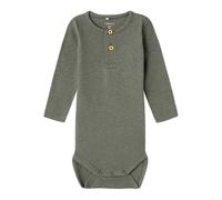 NAME IT Baby - Jungen Nbmkab Ls Body Noos, Dusty Olive/Detail:melange, 56