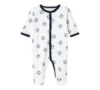 NAME IT Baby - Jungen Nbmnightsuit W/F Football Noos, Bright White, 98