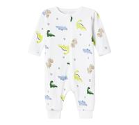 NAME IT Baby - Jungen Nbmnightsuit Zip Wild Lime Dino Noos, Bright White, 74