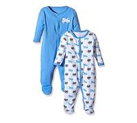 NAME IT Baby-Jungen Schlafstrampler NITNIGHTSUIT W/F NB B NOOS, 2er Pack, Gr. 50, Mehrfarbig (Regatta)