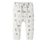 NAME IT Baby-Jungen Sweat-Pants mit Animal-Print Light Grey Melange 68