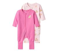 Schlafanzug NAME IT "NBFNIGHTSUIT 2P ZIP FF ROSE DEER NOOS" Gr. 74, rosa (ibis rose) Kinder Homewear-Sets (18113108-74) ibis rose