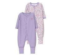 NAME IT Baby - Mädchen Nbfnightsuit 2p Zip Ff Petit Flower Noos Schlafanzug, Pastel Lilac, 56 EU