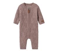 NAME IT Baby-Mädchen Nbfwrilla Wool Ls Knit Suit Strampler, Lila, 56