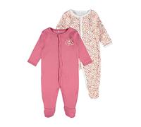 NAME IT Baby Mädchen Schlafanzug 2er-Pack mit Füßen Rose Wine-62