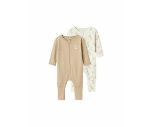 NAME IT Baby Schlafanzug NBNNIGHTSUIT 2er Pkg. creme | 50