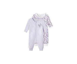 NAME IT Baby Schlafoverall 2er Pkg PURPLE FLOWER lila | 80