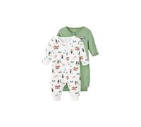 NAME IT Baby Schlafoverall 2er Pkg weiss | 62