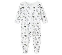 NAME IT Baby Strampler mit Dino Print mit Knöpfen Bright White-74