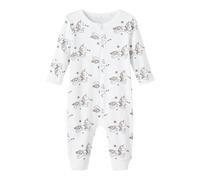 NAME IT Baby Strampler mit Einhorn- Print mit Reißverschluss Bright White-98