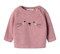 name it Baby Strickpullover Katze - Lilas rosa 56