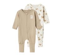 Name It Baby Unisex Nbnnightsuit 2P Zip Ff Jet Bear Noos, Jet Stream, 86 EU