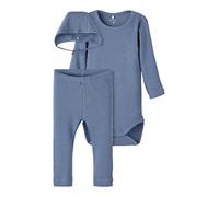 NAME IT Baby Unsiex 3-teiliges Set mit Body Hose Hut