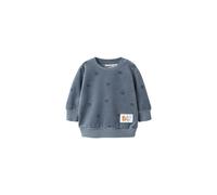 name it - Baby Velour Pullouver Tatzen Blue Mirage 86