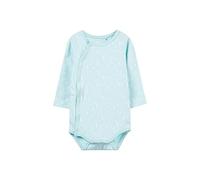 NAME IT Baby Wickelbody hellblau mit Allover-Print 74