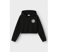 Name it - Bekleidung Nkfkory Ls Crop Boxy Swe Wh Bru Ps Noos - Schwarz - Größe 6A