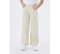 5-Pocket-Hose NAME IT "NKFROSE WIDE TWI PANT 1115-TP NOOS" Gr. 128, N-Gr, beige (turtledove) Mädchen Hosen (71317534-128) turtledove