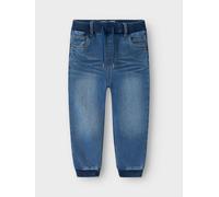Name it Ben Baggy Fleece Jeans - 116 / medium blue denim / 44% Cotton 34% Polyester - Recycled 20% Cotton - Recycled 2% Elastane
