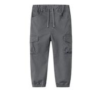 Cargohose NAME IT "NMMBEN CARGO R TWI PANT 1771-HI NOOS" Gr. 116, N-Gr, grau (lava smoke) Jungen Hosen (60654628-116) lava smoke