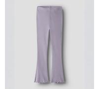 name it Bio- Baumwoll Leggings mit Schlag gerippt - lavender gray 152