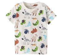 name it Bio-Baumwolle T-Shirt - Safari AOP Cloud Dancer 56
