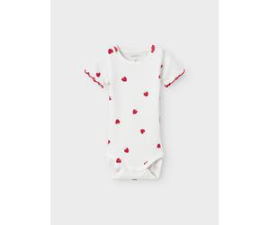 Name it Body Erdbeerprint - 50 / bright white / 95% Bio-Baumwolle 5% Elasthan