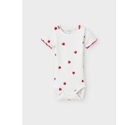 Name it Body Erdbeerprint - 74 / bright white / 95% Bio-Baumwolle 5% Elasthan