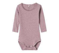 NAME IT Body langarm Rippqualität Spitze 86 flieder