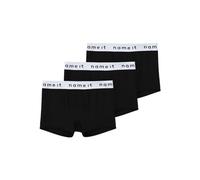 Trunk NAME IT "NKMBOXER 3P", Mädchen, Gr. 98, 3 Stk., weiß (schwarzdetail:hellweiß waistband), Jersey, Obermaterial: 95% Baumwolle, 5% Elasthan, unifarben, eng, Unterhosen, eng, Jersey, Logoschriftzug