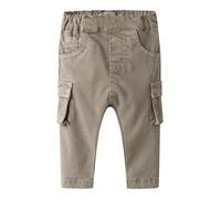 Cargohose NAME IT "NBMBEN BAGGY CARGO TWI PANT 8950-PO NOOS", Herren, Gr. 68, N-Gr, chinchilla, Twill, Obermaterial: 71% Lyocell, 20% Polyester, 8% Viskose, 1% Elasthan, unifarben, washed, bequem lang