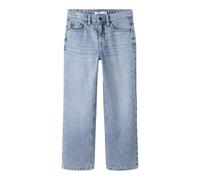 Straight-Jeans NAME IT "NKMRYAN - Jeans mit geradem Bein, strapazierfähig", Jungen, Gr. 152, N-Gr, denim blau, Denim/Jeans, Obermaterial: 100% Baumwolle, unifarben, straight fit lang, Jeans Straight-J