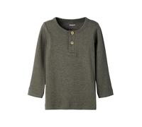 NAME IT Jungen Nmmkab Ls Top Noos Langarm Shirt, Dusty Olive/Detail:melange, 86