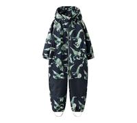 Overall NAME IT "NMMALFA08 SOFTSHELL SUIT AOP 1FO NOOS", Jungen, Gr. 92, N-Gr, schwarz sapphire, Softshell, Obermaterial: 94% Polyester, 6% Elasthan, bedruckt, regular fit knöchellang, elastischer Bun