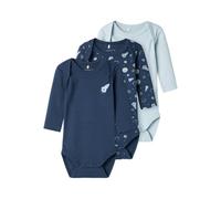 name it Langarmbody 3er Pack Dark Denim - Junge - Gr. Babymode (6 - 24 Monate)