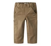Cargohose NAME IT "NMMBEN TAP TWI PANT CARP 5722-FG NOOS", Jungen, Gr. 92, N-Gr, kelp, Twill, Obermaterial: 97% Baumwolle, 3% Elasthan, unifarben, washed, bequem lang, Hosen Cargohose (31730643-92) ke