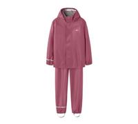 Regenmantel NAME IT "NKNDRY10 Regenjacke und Hose im Set", Jungen, Gr. 104, rose wine, Web, Obermaterial: 100% Polyester, unifarben, regular fit normal, elastischer Bund, Mäntel Regenanzug, Keine Latz