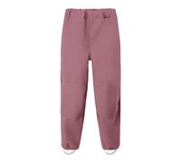 Regenhose NAME IT "NKNALFA PANT SOLID NOOS", Mädchen, Gr. 110, N-Gr, rosa (wistful mauve), Softshell, Obermaterial: 96% Polyester, 4% Elasthan, unifarben, regular fit normal, Hosen Regenhose (63779865
